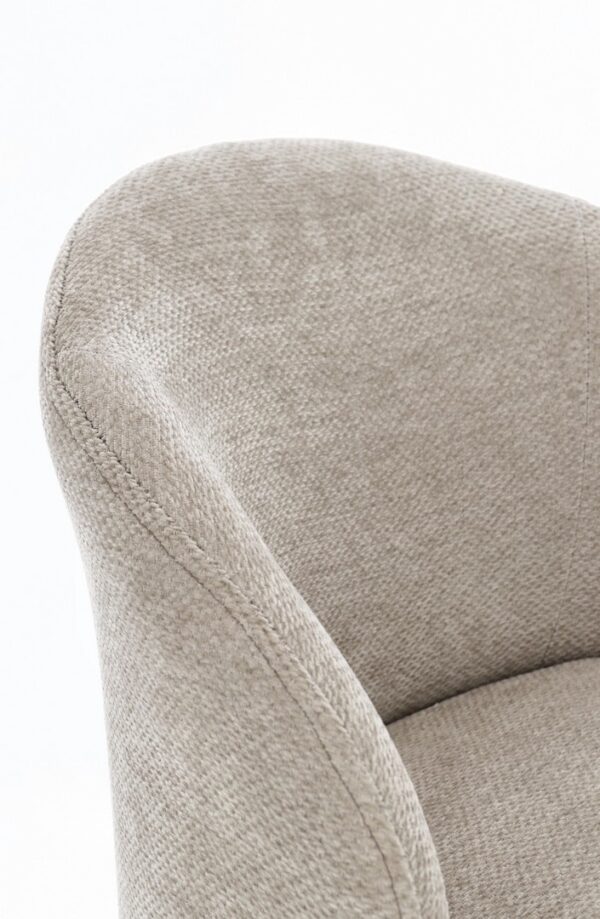Set 2 scaune dining gri deschis din tesatura chenille Geisen - imagine 6