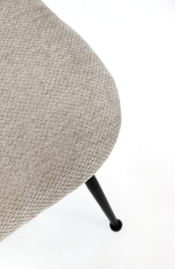 Set 2 scaune dining gri deschis din tesatura chenille Geisen - imagine 7