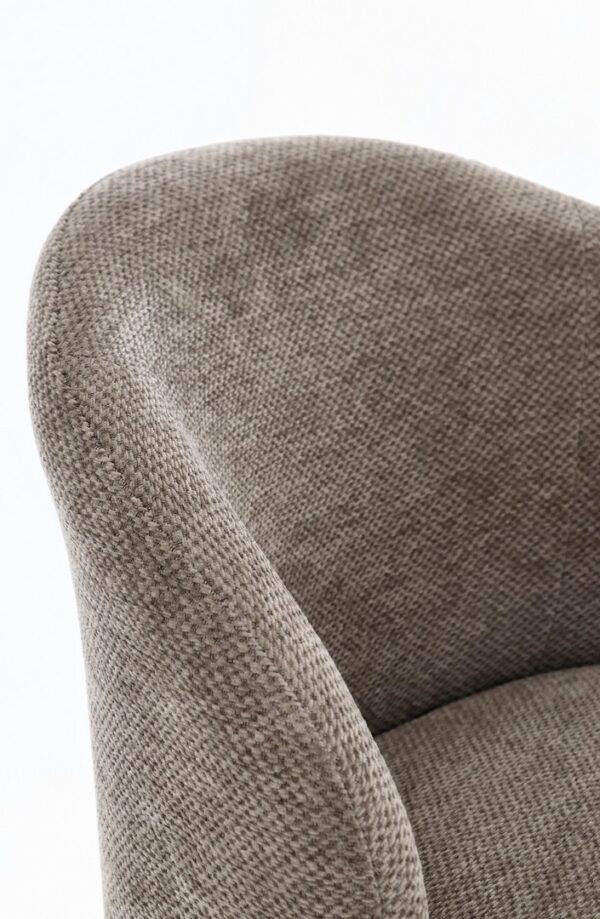 Set 2 scaune dining maro din tesatura chenille Geisen - imagine 6
