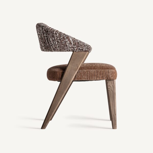 Scaun dining maro din lemn si tesatura Twino - imagine 2