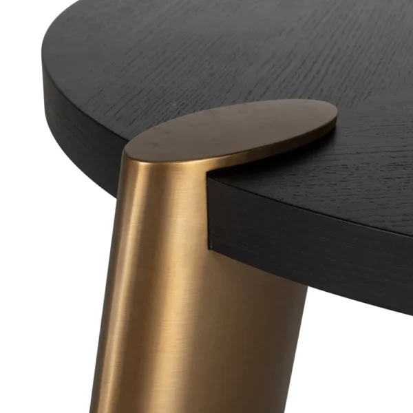 Set 2 mese de cafea maro inchis/aramiu din MDF, inox si furnir Brody - imagine 5