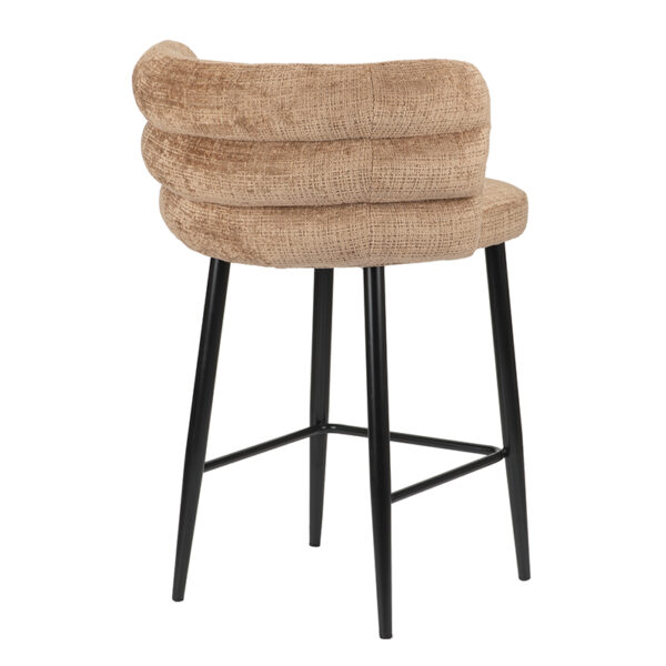 Scaun de bar maro caramel din tesatura H90 Cloud - imagine 4