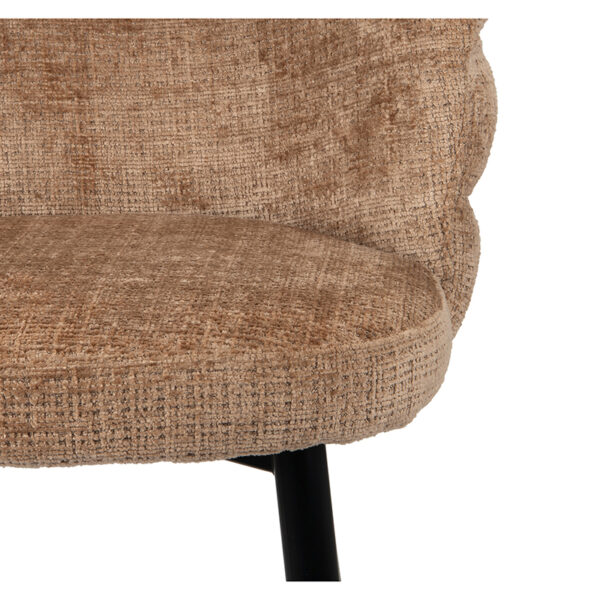 Scaun de bar maro caramel din tesatura H90 Cloud - imagine 5