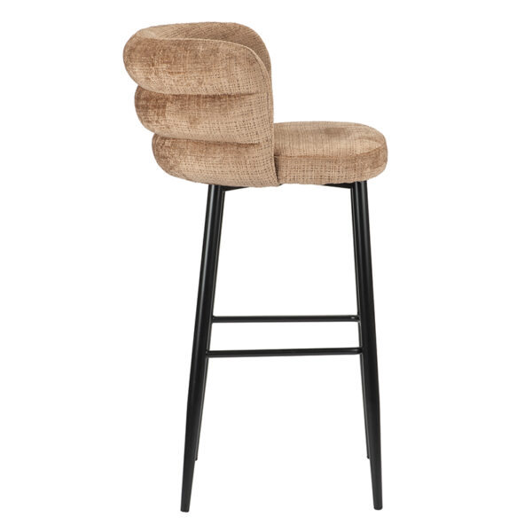 Scaun de bar maro caramel din tesatura H104 Cloud - imagine 3