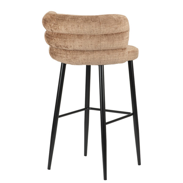 Scaun de bar maro caramel din tesatura H104 Cloud - imagine 4