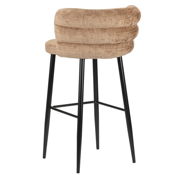 Scaun de bar maro caramel din tesatura H104 Cloud - imagine 5