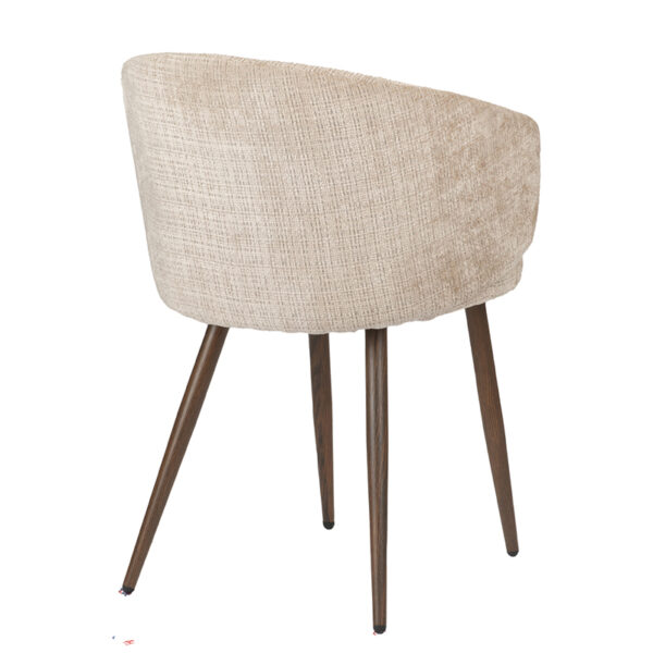 Set 2 scaune dining bej din tesatura chenille Luna - imagine 4