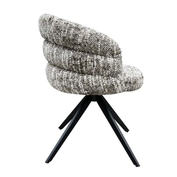 Scaun dining rotativ maro bej din tesatura texturata Serenity - imagine 4
