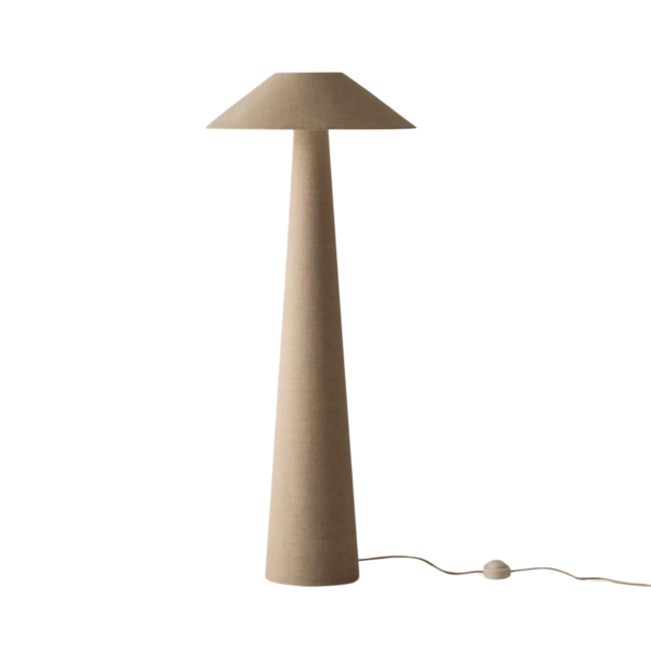 Lampadar bej din tesatura de in Dione