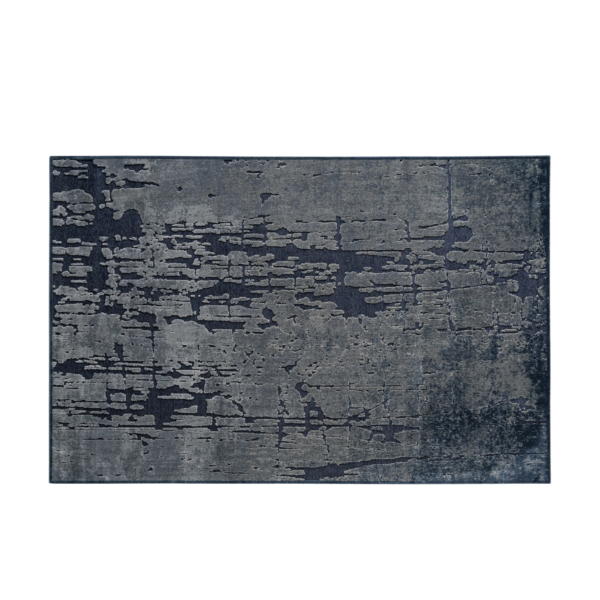 Covor albastru inchis 3D din vascoza Jade