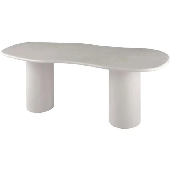 Masa dining bej alb din MDF Maranola - imagine 3