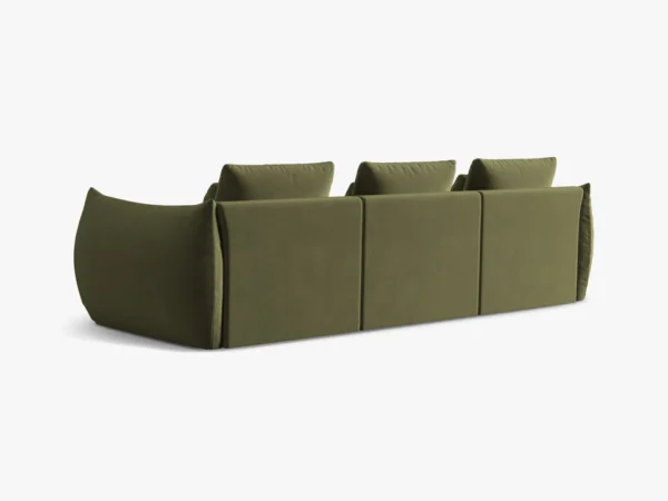 Canapea verde olive din catifea Lagoon - imagine 4
