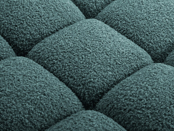 Coltar modular 4 locuri albastru petrol din tesatura boucle Bellis Left - imagine 6