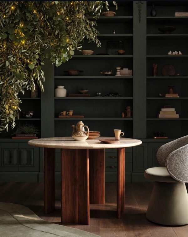 Scaun dining rotativ verde din catifea si tesatura Inez - imagine 9