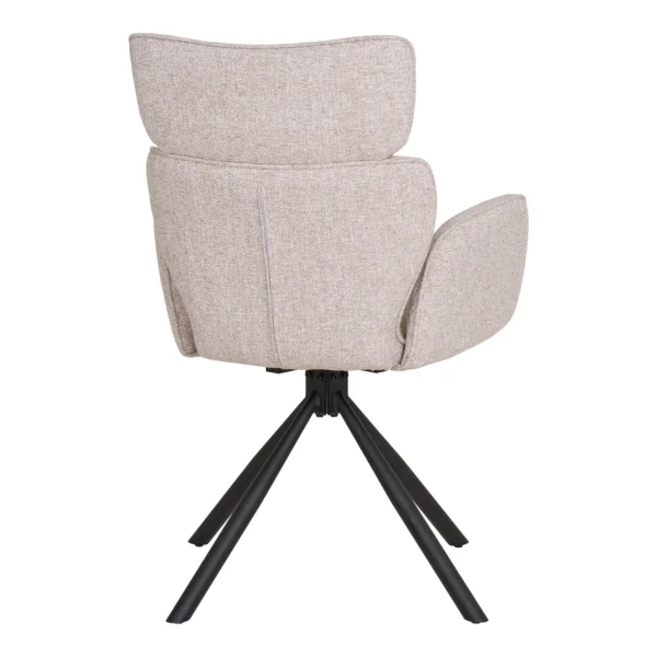 Set 2 scaune dining rotative bej din tesatura Cordoba - imagine 4