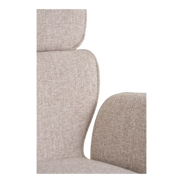 Set 2 scaune dining rotative bej din tesatura Cordoba - imagine 5