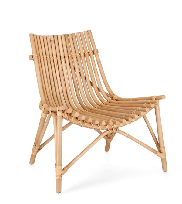 Set 2 scaune de exterior bej natur din ratan Menendez - imagine 3