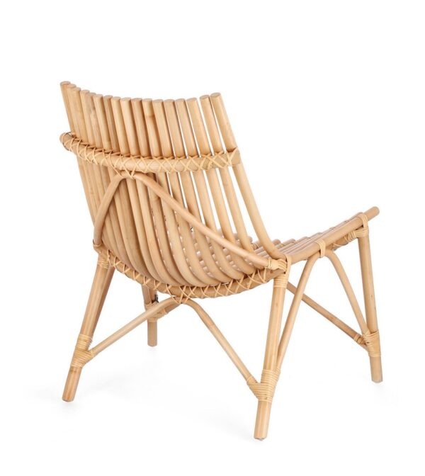 Set 2 scaune de exterior bej natur din ratan Menendez - imagine 4