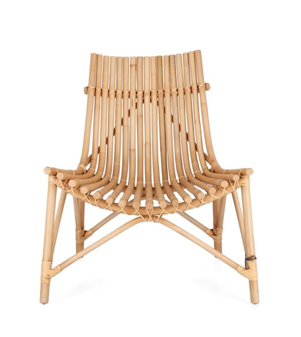 Set 2 scaune de exterior bej natur din ratan Menendez