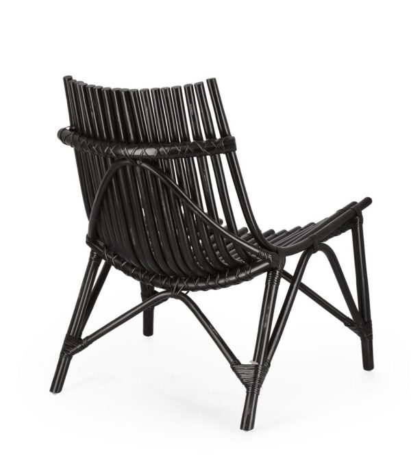 Set 2 scaune de exterior negre din ratan Menendez - imagine 4