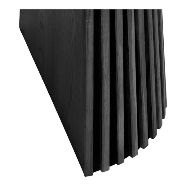 Masa dining extensibila neagra din furnir de stejar Ø120 Osaka - imagine 6