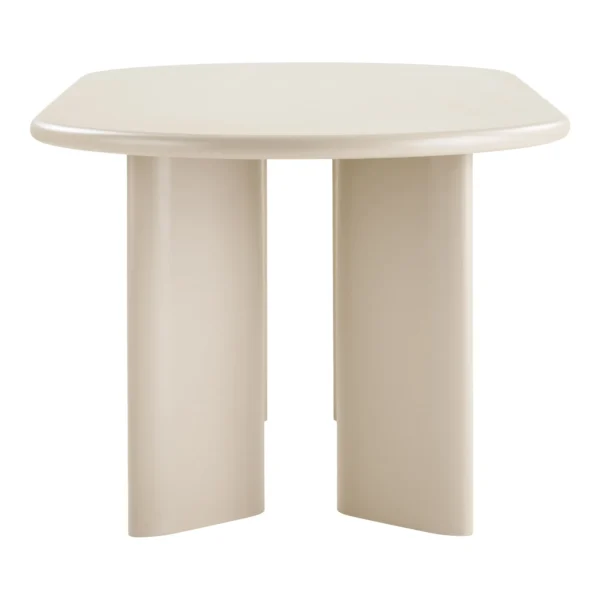 Masa dining ovala crem deschis din MDF Nagano - imagine 5