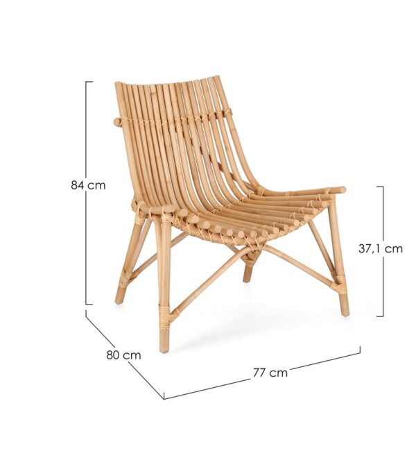 Set 2 scaune de exterior bej natur din ratan Menendez - imagine 10