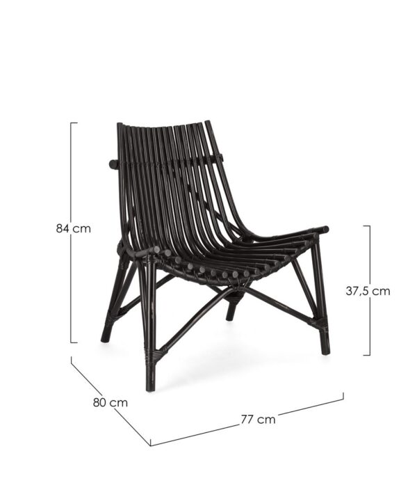 Set 2 scaune de exterior negre din ratan Menendez - imagine 9