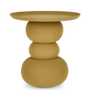 Masa de cafea mustar din otel Alpa