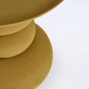 Masa de cafea mustar din otel Alpa