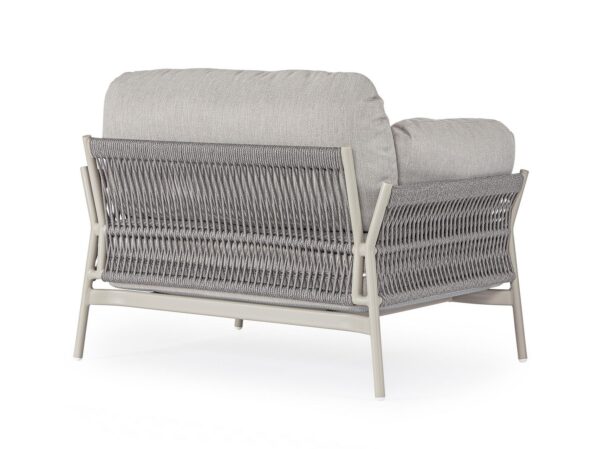 Fotoliu de exterior gri din aluminiu si tesatura impermeabila Pardis - imagine 4