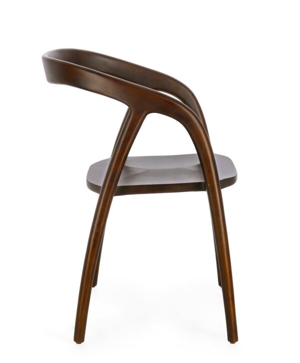 Set 2 scaune dining maro din lemn de tec Sanat - imagine 4