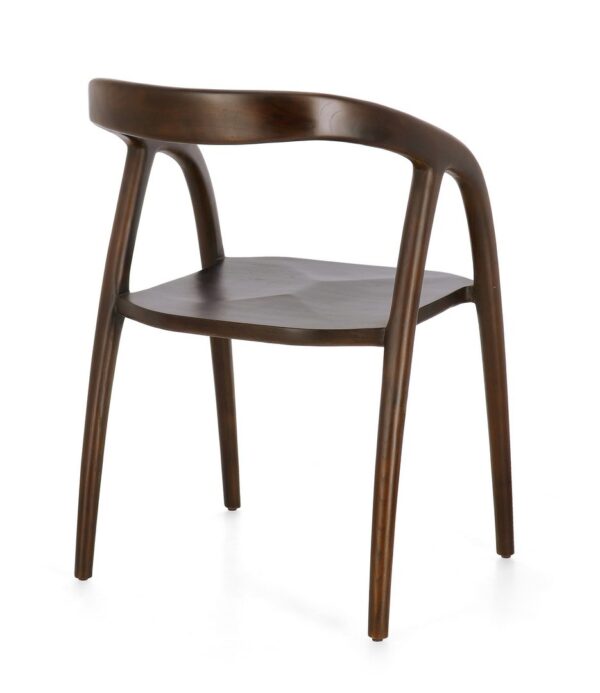 Set 2 scaune dining maro din lemn de tec Sanat - imagine 5