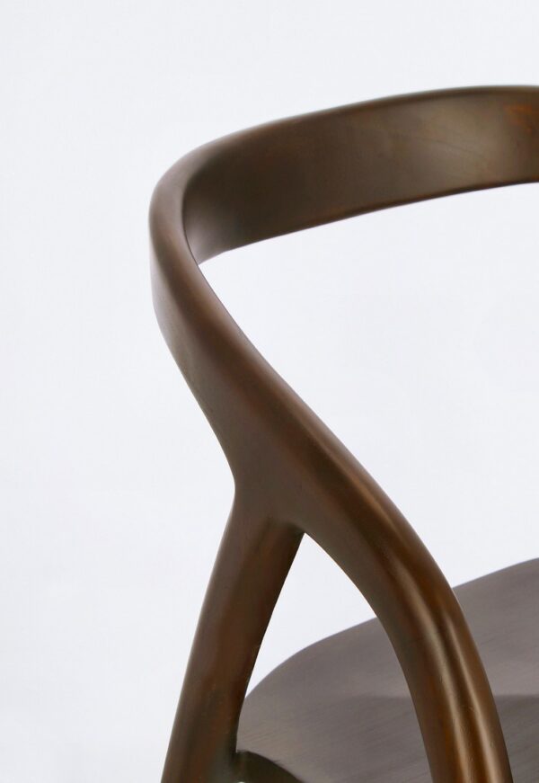 Set 2 scaune dining maro din lemn de tec Sanat - imagine 7