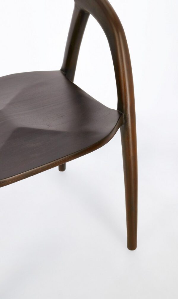 Set 2 scaune dining maro din lemn de tec Sanat - imagine 8