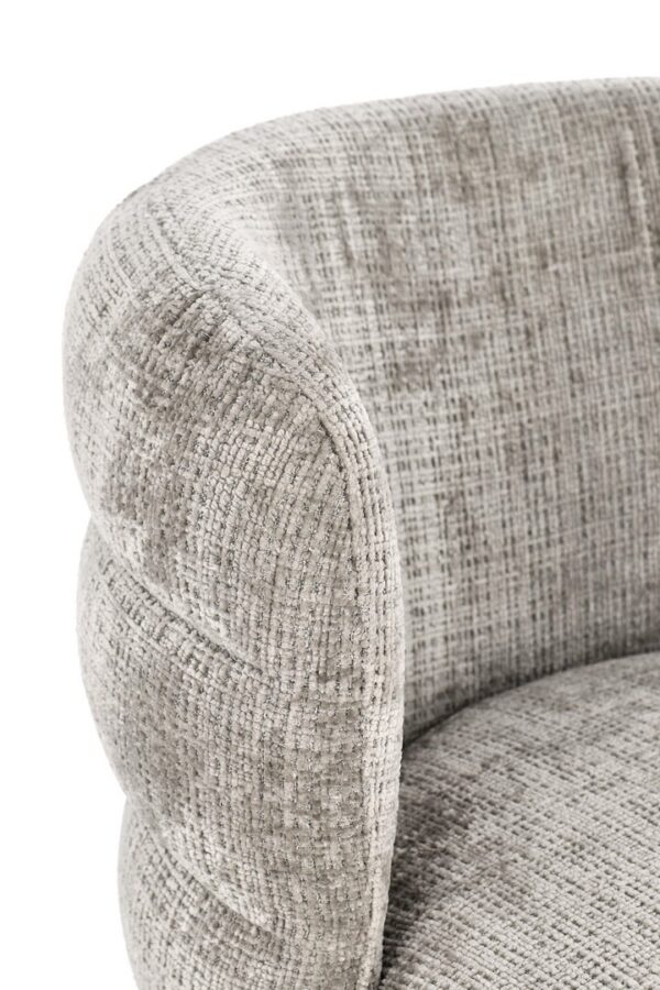 Set 2 scaune dining gri din tesatura texturata Ilma - imagine 6