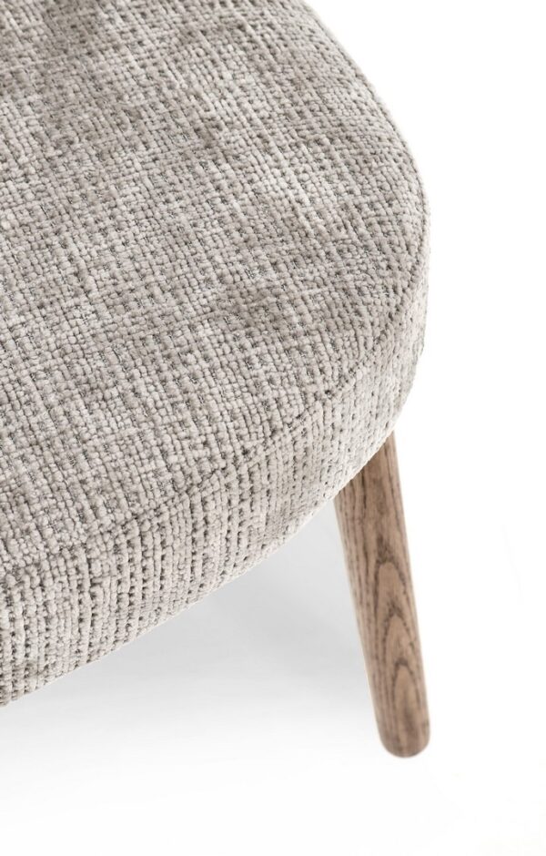 Set 2 scaune dining gri din tesatura texturata Ilma - imagine 7