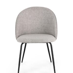 Set 2 scaune dining gri/negru din tesatura New Tanya