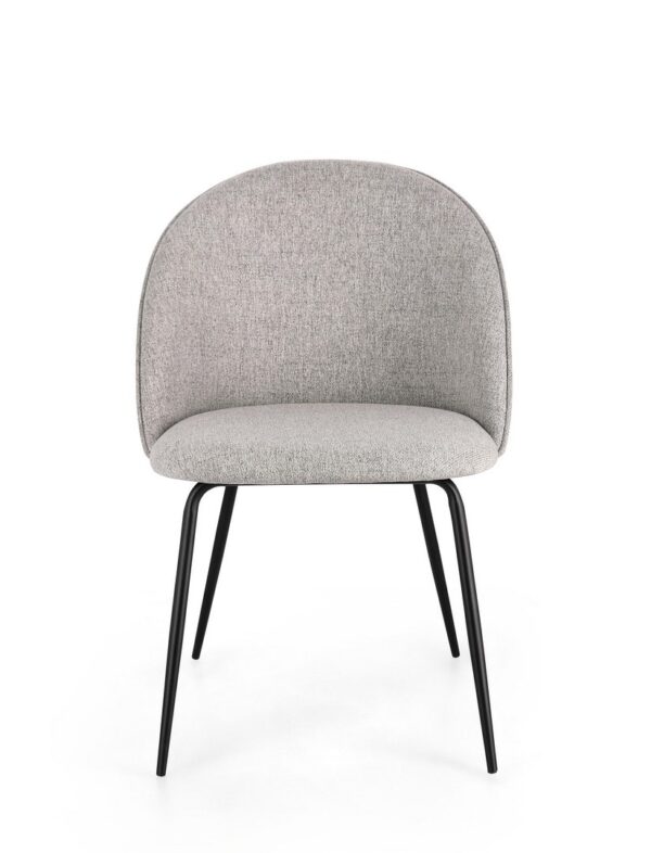 Set 2 scaune dining gri/negru din tesatura New Tanya - imagine 2