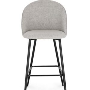 Set 2 scaune de bar gri/negru din tesatura New Tanya