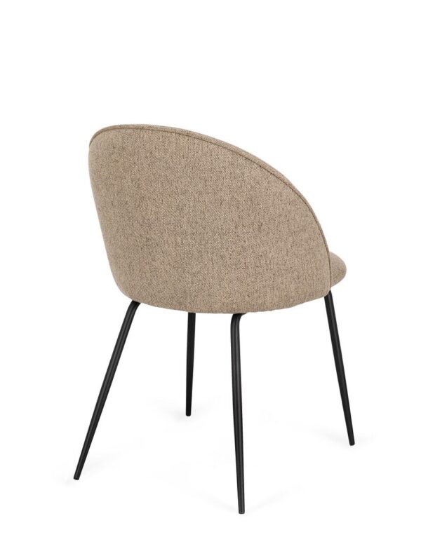 Set 2 scaune dining maro/negru din tesatura New Tanya - imagine 4