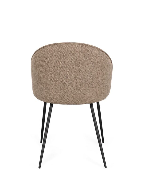 Set 2 scaune dining maro/negru din tesatura New Tanya - imagine 5