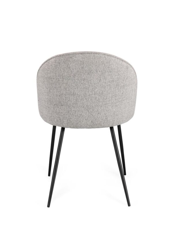 Set 2 scaune dining gri/negru din tesatura New Tanya - imagine 5