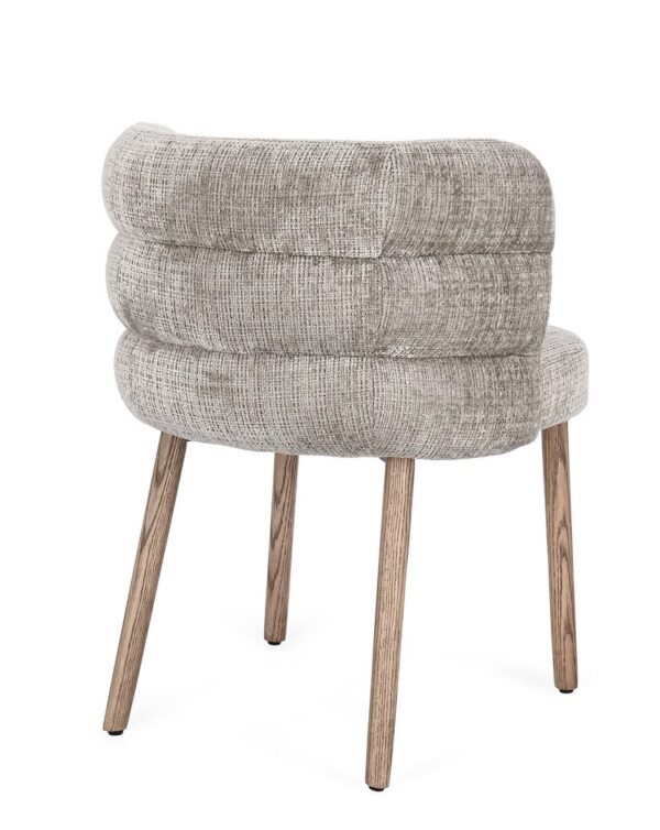 Set 2 scaune dining gri din tesatura texturata Ilma - imagine 4