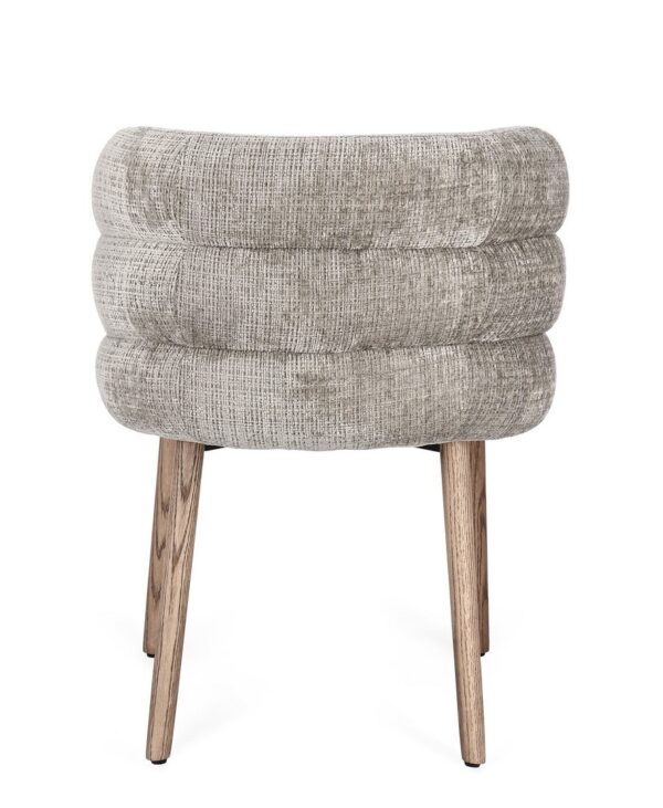 Set 2 scaune dining gri din tesatura texturata Ilma - imagine 3