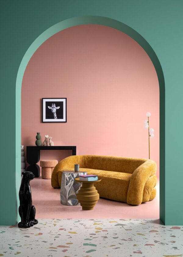 Consola neagra din otel si sticla Archi - imagine 2