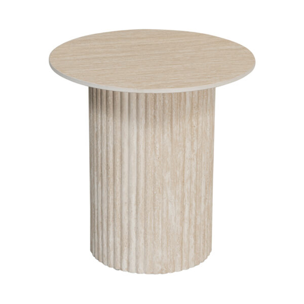 Masa laterala bej din MDF si ceramica Craft