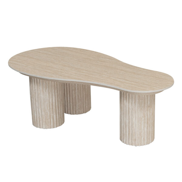 Masa de cafea bej din MDF si ceramica Craft