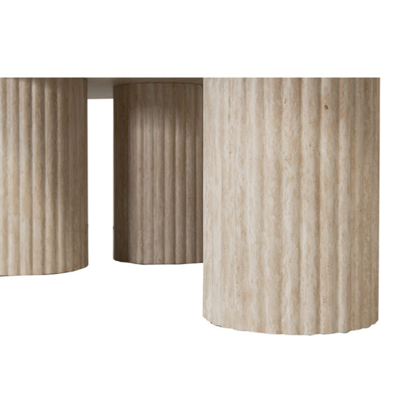 Masa de cafea bej din MDF si ceramica Craft - imagine 4