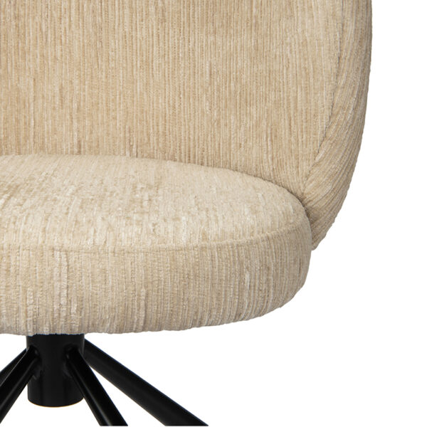Scaun dining rotativ bej din tesatura Shell - imagine 6